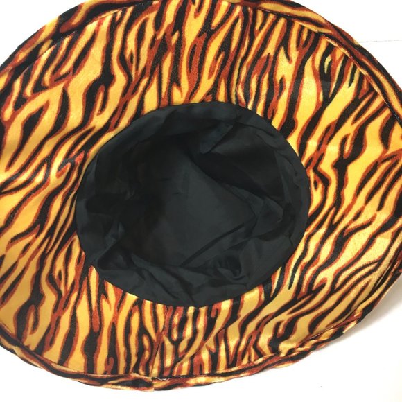 70’s Style Zebra Panne Velvet Pimp Big Daddy Hat NWOT VTG - Picture 4 of 7